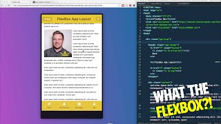 Create a mobile app layout with Flexbox
